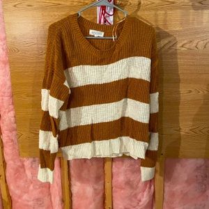 Wild Skye Striped Sweater Large
